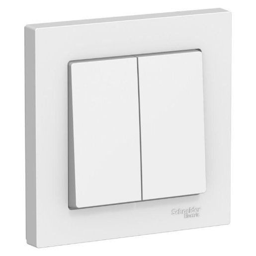 Изображение Выключатель 2-кл. СП AtlasDesign 10А IP20 (сх. 5) 10AX в сборе бел. SE ATN000152
