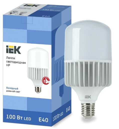 Изображение Лампа светодиодная HP 100Вт 230В 6500К E40 IEK LLE-HP-100-230-65-E40