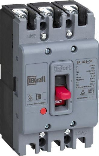 Изображение Выключатель автоматический 3п 160А 36кА ВА-303 DEKraft 22752DEK