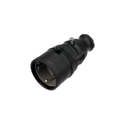 Изображение Розетка переносная влагозащ. с/з 16А IP20/44 каучук Rexant 111-005