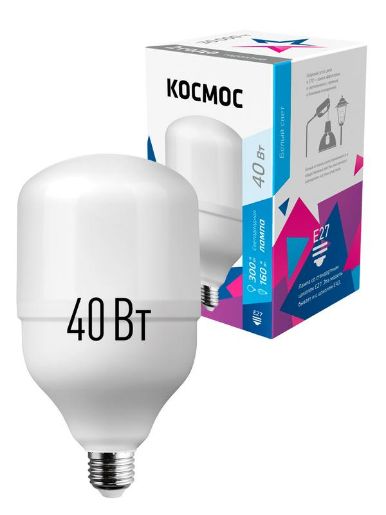 Изображение Лампа светодиодная HВтLED 40Вт 220В E27 4500К Космос LksmHWLED40WE2745