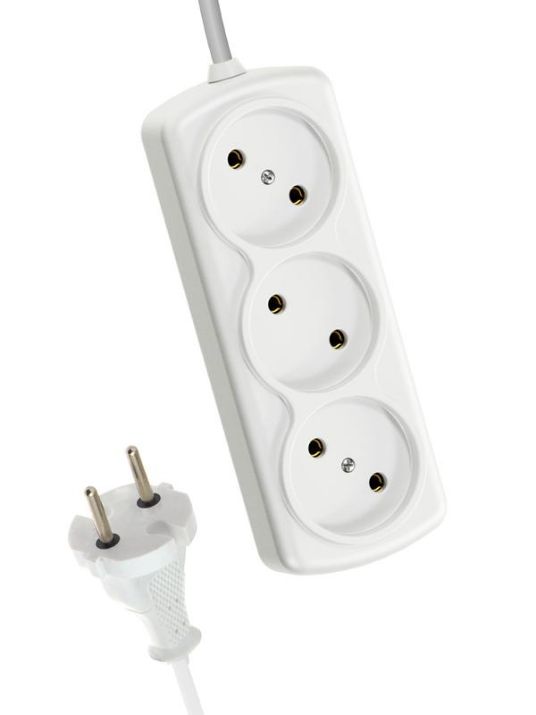 Изображение Удлинитель 3х1.5м 6А IP20 ПВС 2х0.75 КОСМОС YKsm1.5m-3g(6A)S