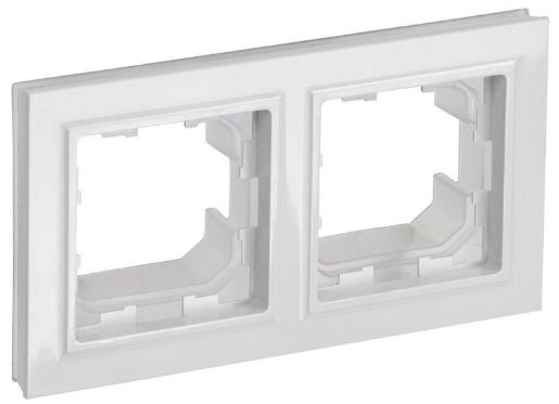 Изображение Рамка 2-м IP44 BRITE РУ-2-БрБ-44 бел. IEK BR-M22-44-K01