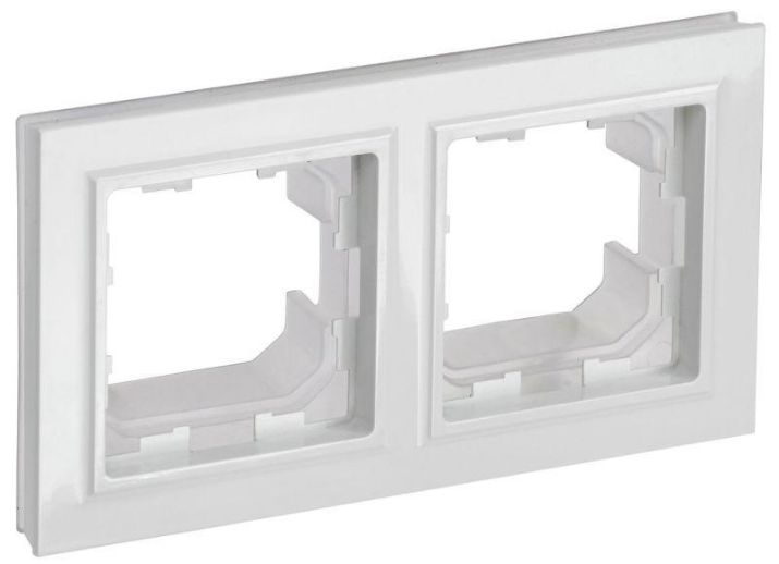 Изображение Рамка 2-м IP44 BRITE РУ-2-БрБ-44 бел. IEK BR-M22-44-K01