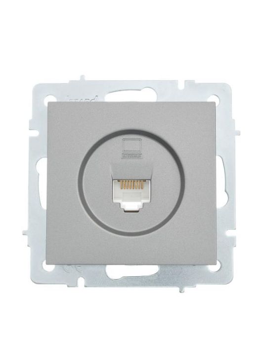 Изображение Розетка компьютерная 1-м СП Vesna механизм платина LEZARD 742-3588-139