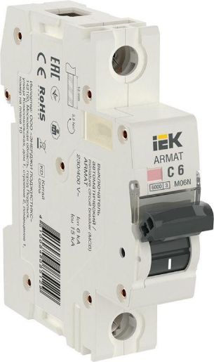 Изображение Выключатель автоматический модульный 1п C 6А M06N ARMAT IEK AR-M06N-1-C006