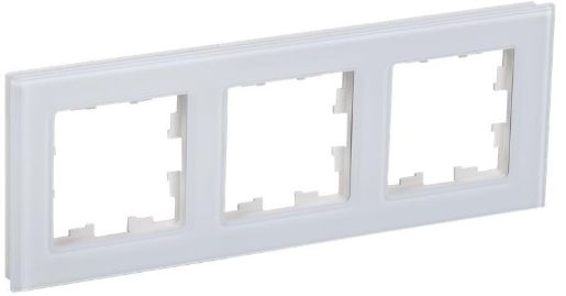 Изображение Рамка 3-м BRITE РУ-3-2-БрБ стекло бел. IEK BR-M32-G-K01