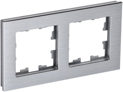 Изображение Рамка 2-м BRITE РУ-2-1-БрА металл алюм. IEK BR-M22-M-K47