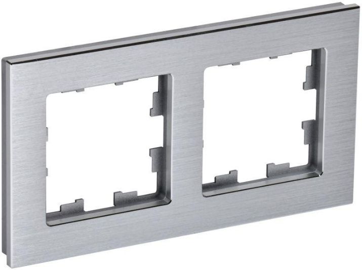 Изображение Рамка 2-м BRITE РУ-2-1-БрА металл алюм. IEK BR-M22-M-K47