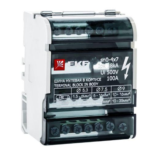 Изображение Шина нулевая в корпусе 4х7 EKF sn0-4x7