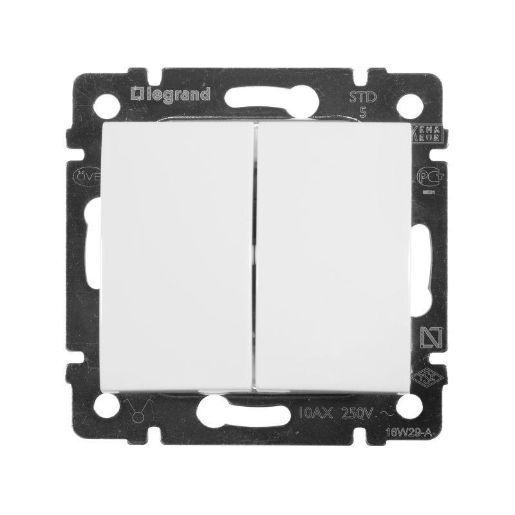Изображение Выключатель 2-кл. СП Valena 10А IP31 250В механизм бел. Leg 774405