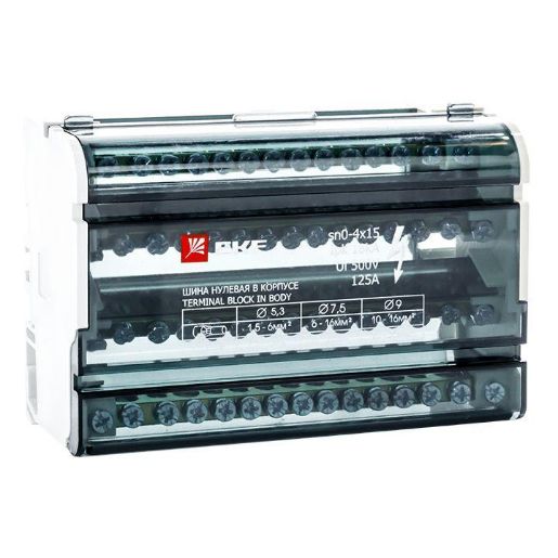 Изображение Шина нулевая в корпусе 4х15 EKF sn0-4x15