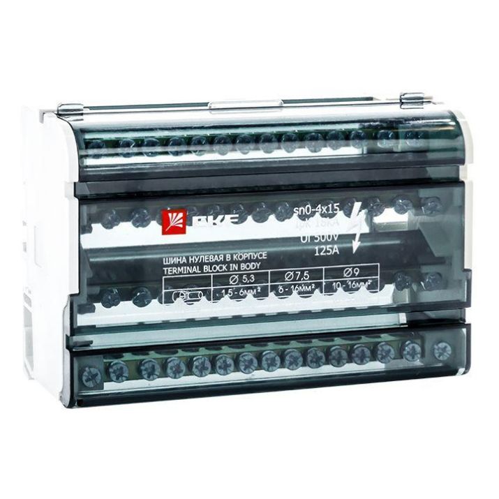Изображение Шина нулевая в корпусе 4х15 EKF sn0-4x15