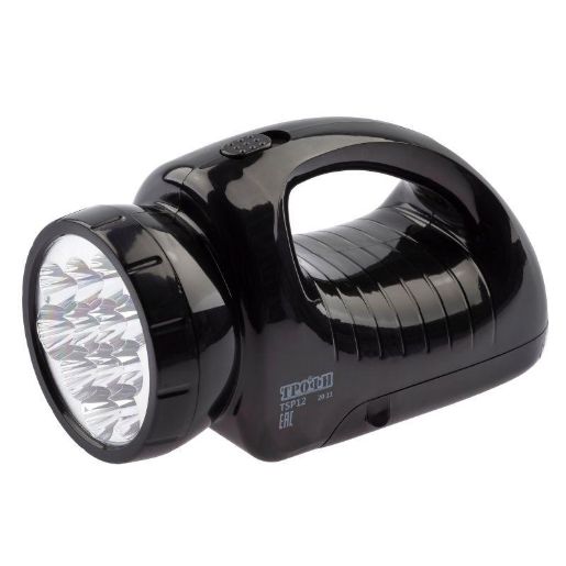 Изображение Фонарь-прожектор аккумуляторный TSP12 12 + 18LED аккум. 4В 1.8А.ч ЗУ 220В (картон. упак.) Трофи C0045551