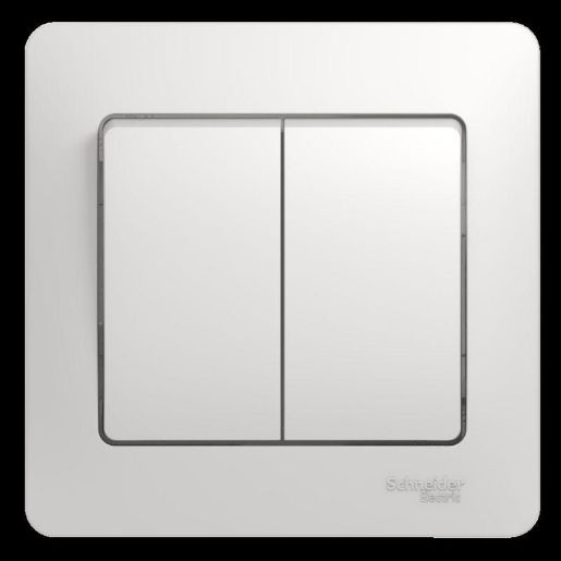 Изображение Выключатель 2-кл. СП Glossa 10А IP20 (сх. 5) 10AX в сборе бел. SE GSL000152