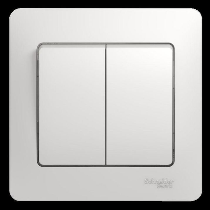 Изображение Выключатель 2-кл. СП Glossa 10А IP20 (сх. 5) 10AX в сборе бел. SE GSL000152