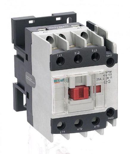 Изображение Контактор КМ-103 25А 220В AC3 1НО+1НЗ DEKraft 22118DEK