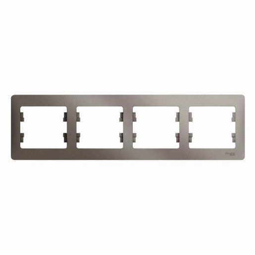 Изображение Рамка 4-м Glossa горизонт. платина SE GSL001204