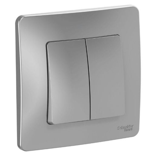 Изображение Выключатель 2-кл. СП Blanca 10А IP20 (сх. 5) 250В алюм. SE BLNVS010503