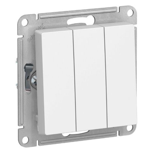 Изображение Выключатель 3-кл. СП AtlasDesign 10А IP20 (сх. 1+1+1) 10AX механизм бел. SE ATN000131