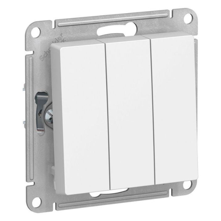 Изображение Выключатель 3-кл. СП AtlasDesign 10А IP20 (сх. 1+1+1) 10AX механизм бел. SE ATN000131