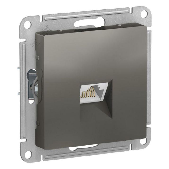 Изображение Розетка компьютерная AtlasDesign RJ45 кат.5E механизм сталь SE ATN000983