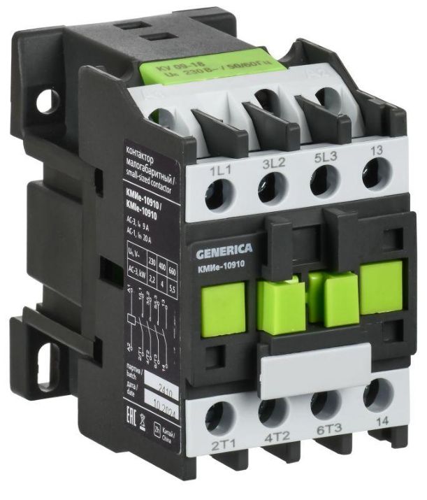 Изображение Контактор КМИе-10910 9А 230В/АС3 1НО IEK KKME11-009-230-10