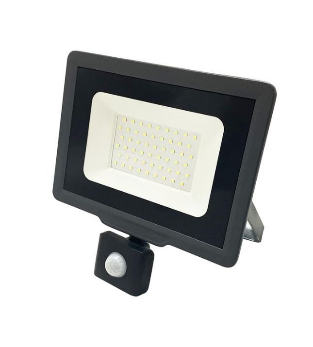 Изображение Прожектор светодиодный PFL-C3 SENSOR 50Вт 6500К IP65 закален. прозр. стекло JazzWay 5026940