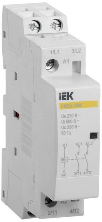 Изображение Контактор модульный КМ20-20М AC IEK MKK11-20-20