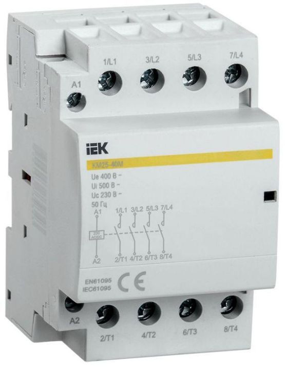 Изображение Контактор модульный КМ25-40М AC/DC IEK MKK21-25-40