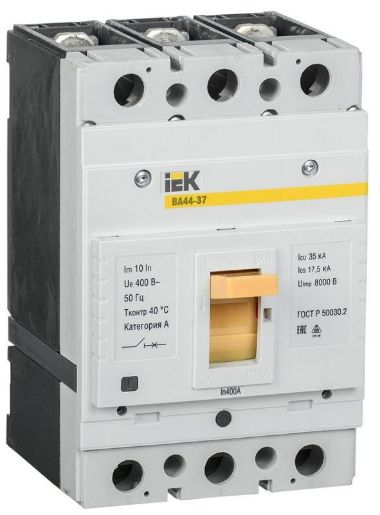 Изображение Выключатель автоматический 3п 400А 35кА ВА44-37 IEK SVA4410-3-0400-35