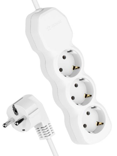 Изображение Удлинитель 3х3м с заземл. 10А IP20 ПВС 3х0.75 КОСМОС YKsm3m-3g-Z(10A)P