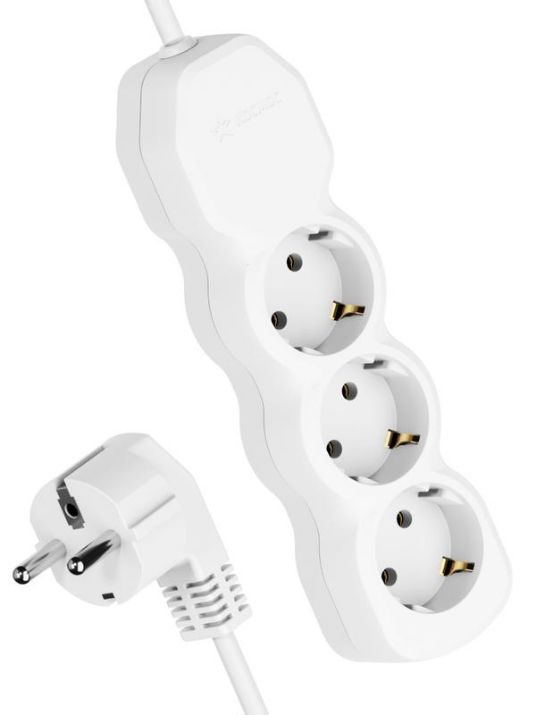 Изображение Удлинитель 3х3м с заземл. 10А IP20 ПВС 3х0.75 КОСМОС YKsm3m-3g-Z(10A)P