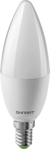 Изображение Лампа светодиодная 90 115 OLL-C37-10-230-6.5K-E14-PROMO ОНЛАЙТ 90115