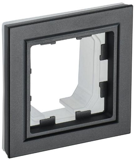 Изображение Рамка 1-м IP44 BRITE РУ-1-БрЧ-44 черн. IEK BR-M12-44-K02