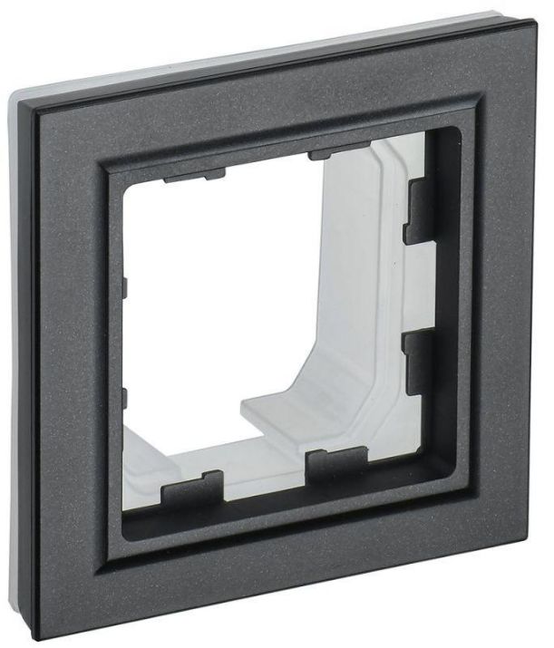 Изображение Рамка 1-м IP44 BRITE РУ-1-БрЧ-44 черн. IEK BR-M12-44-K02