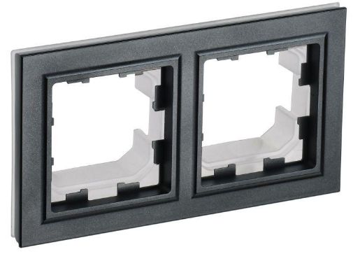 Изображение Рамка 2-м IP44 BRITE РУ-2-БрЧ-44 черн. IEK BR-M22-44-K02