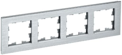 Изображение Рамка 4-м BRITE РУ-4-1-БрА металл алюм. IEK BR-M42-M-K47