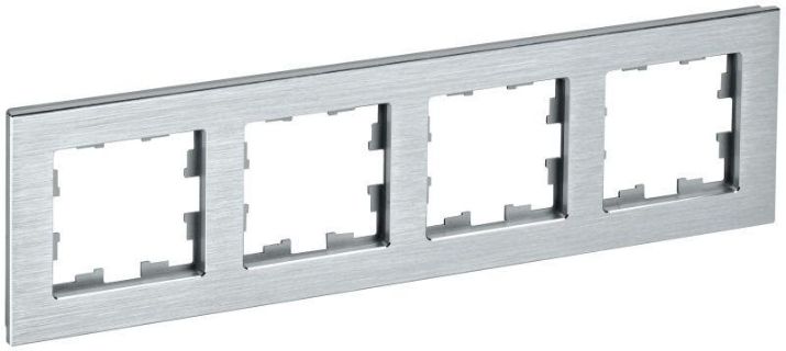 Изображение Рамка 4-м BRITE РУ-4-1-БрА металл алюм. IEK BR-M42-M-K47