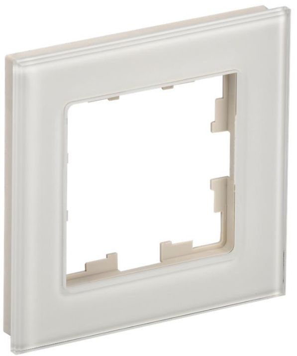 Изображение Рамка 1-м BRITE РУ-1-2-БрВа стекло ванильн. IEK BR-M12-G-K10