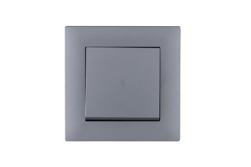 Изображение Выключатель проходной 1-клав. Karea RIZZ STAR сер. Makel 88065005