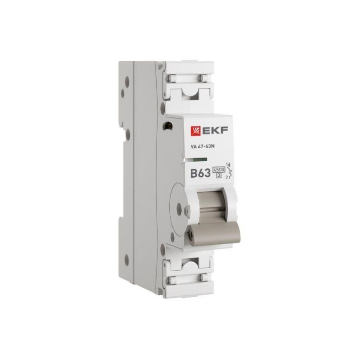 Изображение Выключатель автоматический 1п B 63А 4.5кА ВА 47-63N PROxima EKF M634163B