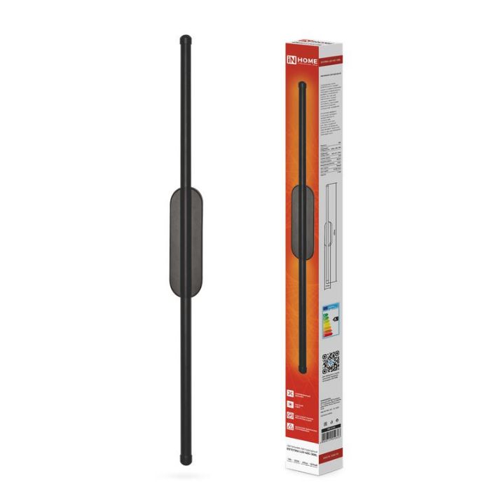 Изображение Светильник светодиодный ESTETIKA LUV-60C-30BL 10Вт 3000К 700лм 230В 600х50х25 черн. IN HOME 4690612054803