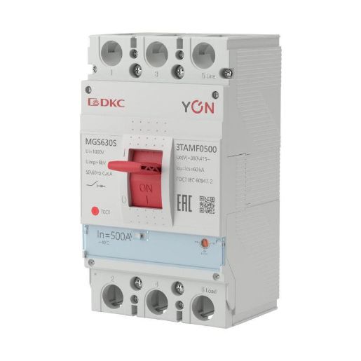 Изображение Выключатель автоматический MGS630 3P 400-500A 60kA YON MGS630S-3TAMF0500