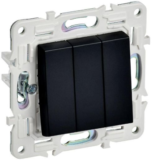Изображение Выключатель 3-кл. SKANDY 10А SK-V11Bl черн. IEK SK-V30-0-10-K02