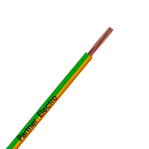 Изображение Провод ПуГВнг(А)-LS 1х6 450/750В Ж/З (уп.100м) ПАРТНЕР ЭЛЕКТРО ЦБ-00020705
