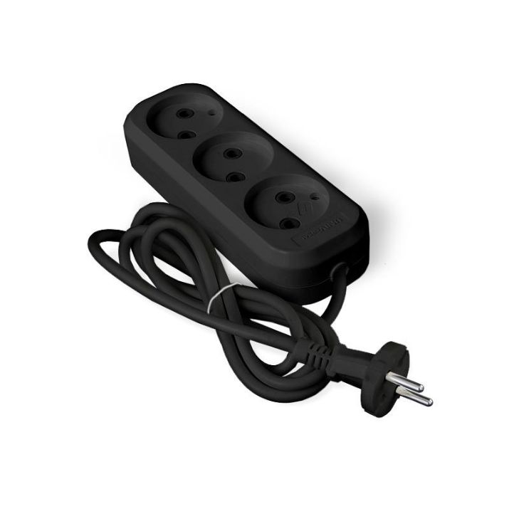 Изображение Удлинитель 3х2м без заземл. 6А IP20 У6-639М ПВС 2х0.75 черн. UNIVersal 2004