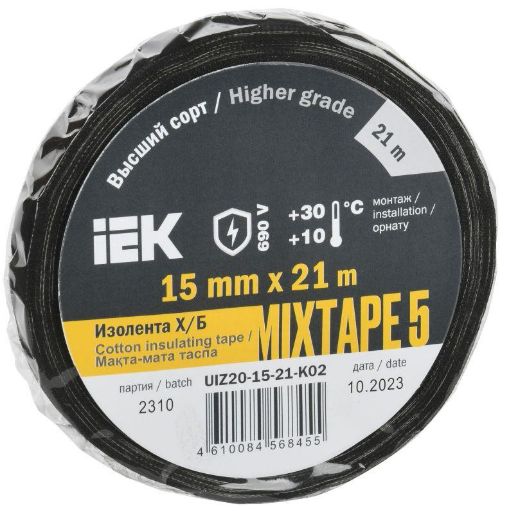 Изображение Изолента Х/Б 15мм 21м MIXTAPE 5 IEK UIZ20-15-21-K02