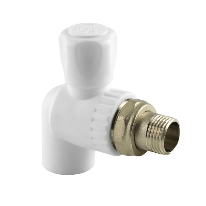 Изображение Кран шаровой для радиатора угловой PPR 25х3/4 бел. RTP 27860