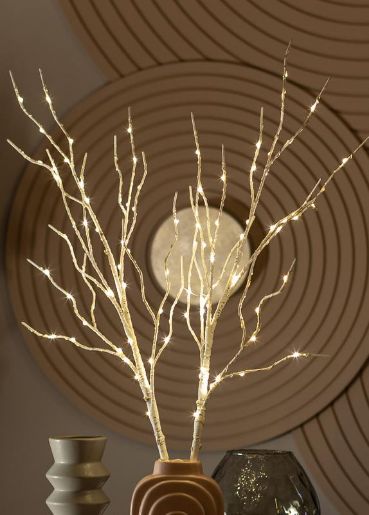 Изображение Ветвь березы без листьев имитация 80см 100LED тепл. бел. IP44 6ч таймер провод бел. 50см КОСМОС KOC_INT-B126